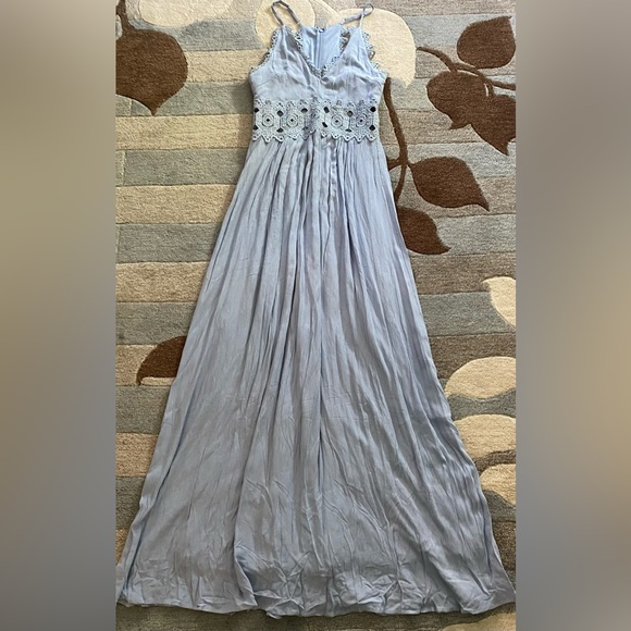 Lulus This is Love Slate Blue Lace Maxi
Dress - Picture 3 of 9
